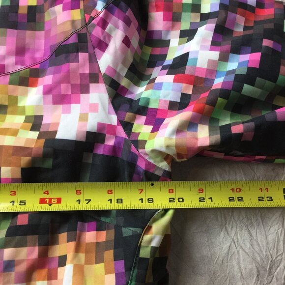 Burton Jacket Womens S Pink Dryride Pixel Geometric Snowboard Ski Parka Coat Zip - Picture 6 of 15